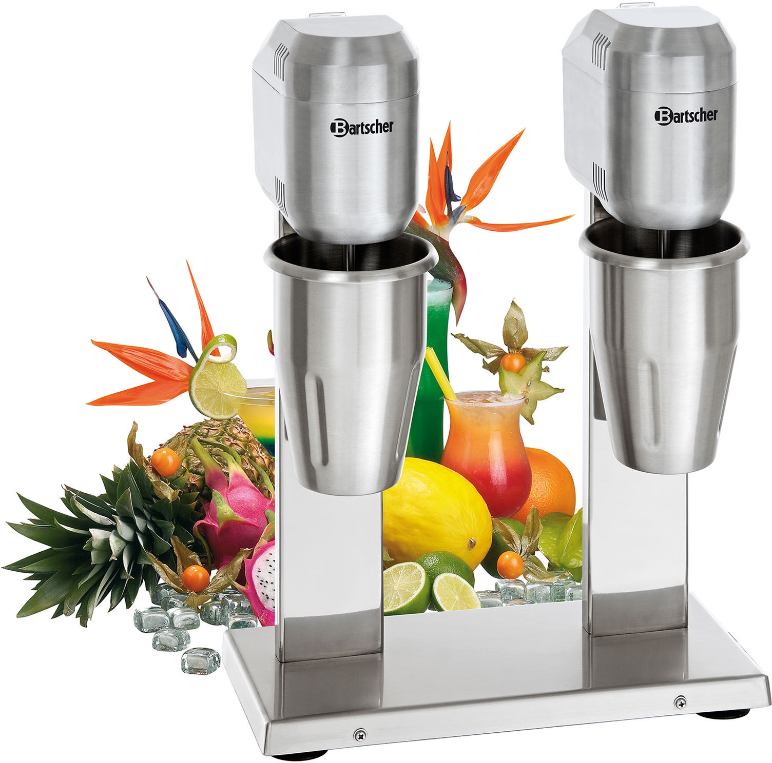 Bartscher Milkshaker - drinkmixer - dubbel - 700 ml Bartscher Milkshaker - drinkmixer - dubbel - 700 ml