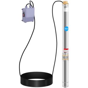hillvert Djupvattenpump - 85 mm / 3,35'' - 4800 l/h - 1100 W - 20 m kabel / 54 m uppfordringshöjd - Rostfritt stål