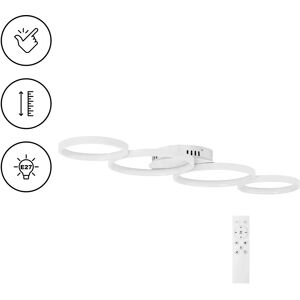 Uniprodo LED-taklampa - 4 cirklar - 50 W - Fjärrkontroll