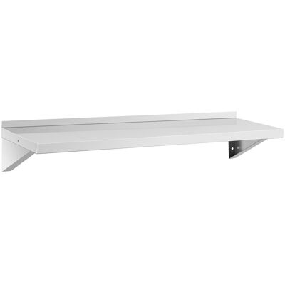 Vägghylla - rostfritt stål - 120 x 40 cm - upp till 30 kg - Royal Catering Vägghylla - rostfritt stål - 120 x 40 cm - upp till 30 kg - Royal Catering