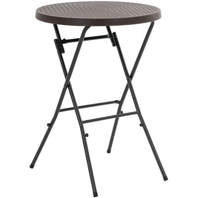 Uniprodo Hopfällbart bord - stål / polyrotting - 79 x 79 x 110 cm - 75 kg - inomhus/utomhus - svart Uniprodo Hopfällbart bord - stål / polyrotting - 79 x 79 x 110 cm - 75 kg - inomhus/utomhus - svart