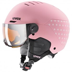 Uvex Rocket JR Visor, Skidhjälm med visir, Junior, Rosa 51-55cm unisex Pink Confetti Mat