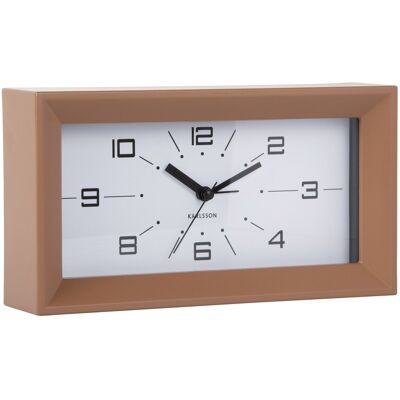 Karlsson väckarklocka Lujo Rectangle mocha brown KA6066BR Karlsson väckarklocka Lujo Rectangle mocha brown KA6066BR