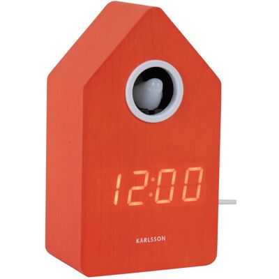 Karlsson väckarklocka Cuckoo LED bright orange KA6070OR Karlsson väckarklocka Cuckoo LED bright orange KA6070OR