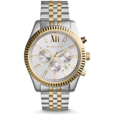 Michael Kors MK8344 Lexington White Dial Two-Tone Michael Kors MK8344 Lexington White Dial Two-Tone