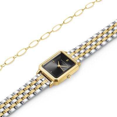 Rosefield Black Dial Duotone Octagon med armband BDOOG-X290 Rosefield Black Dial Duotone Octagon med armband BDOOG-X290