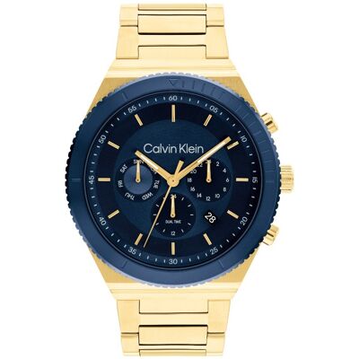 Calvin Klein Fearless dual-time blue gold 25200302 Calvin Klein Fearless dual-time blue gold 25200302