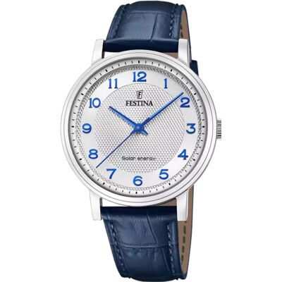 Festina Petite grey silver leather gents herrklocka F20660/1 Festina Petite grey silver leather gents herrklocka F20660/1
