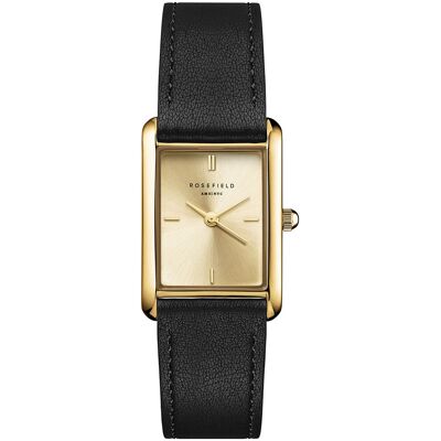 Rosefield Heirloom Modern Champagne Dial Gold Black Leather HCBLG-H07 Rosefield Heirloom Modern Champagne Dial Gold Black Leather HCBLG-H07
