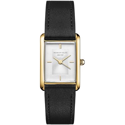 Rosefield Heirloom Modern White Dial Gold Black Leather HWBLG-H06 Rosefield Heirloom Modern White Dial Gold Black Leather HWBLG-H06