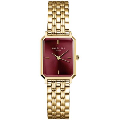 Rosefield Octagon XS Burgundy Sunray Steel Gold OBGSG-O83 Rosefield Octagon XS Burgundy Sunray Steel Gold OBGSG-O83