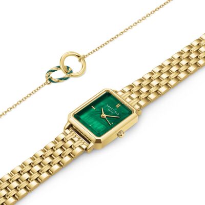 Rosefield Octagon XS Emerald Gold med armband OEGED-X288 Rosefield Octagon XS Emerald Gold med armband OEGED-X288