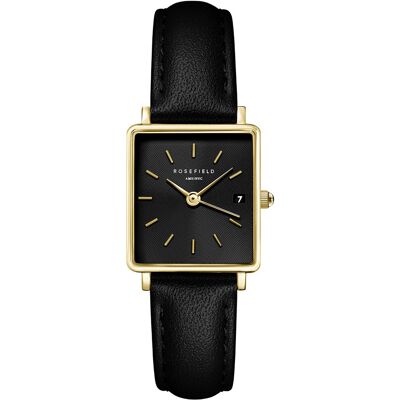 Rosefield Boxy XS Black Black Leather Gold QBBLG-Q53 Rosefield Boxy XS Black Black Leather Gold QBBLG-Q53