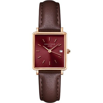 Rosefield Boxy XS Burgundy Sunray Dark Brown Leather Rose Gold QBBLR-Q56 Rosefield Boxy XS Burgundy Sunray Dark Brown Leather Rose Gold QBBLR-Q56
