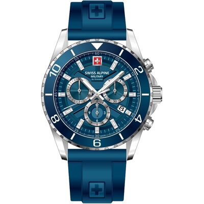 Swiss Alpine Military Sentinel Chronograph PU blue 7073.9835 Swiss Alpine Military Sentinel Chronograph PU blue 7073.9835