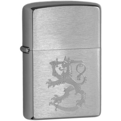 Zippo 200SL Finlands Leijon borstad krom Zippo 200SL Finlands Leijon borstad krom