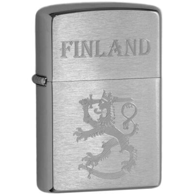 Zippo 200SLF Finlands Leijon Finland borstad krom Zippo 200SLF Finlands Leijon Finland borstad krom