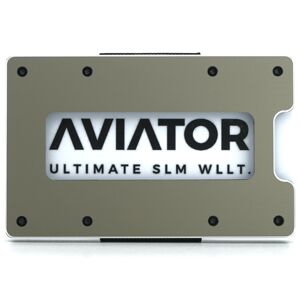 Aviator plånbok classic Gunmetal med aluminium myntficka Slim
