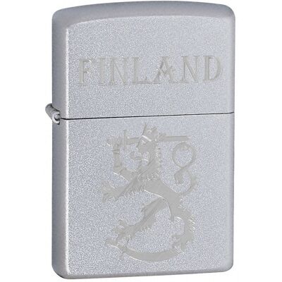 Zippo 250SLF Finlands Leijon Finland satin krom Zippo 250SLF Finlands Leijon Finland satin krom