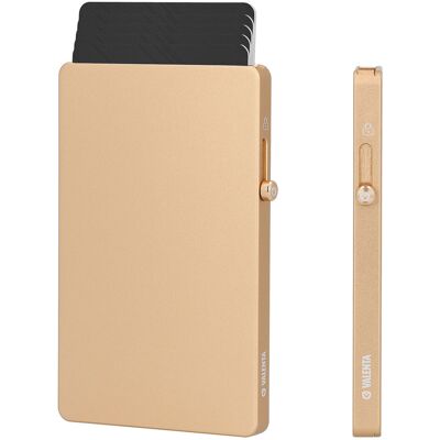 Valenta Cardprotector Aluminium Magsafe Thin Soft Gold korthållare Valenta Cardprotector Aluminium Magsafe Thin Soft Gold korthållare