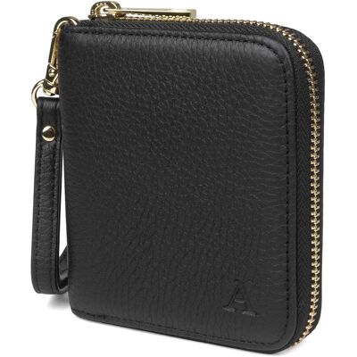 Aarni hjortskinn mini Clutch-plånbok svart/guld Aarni hjortskinn mini Clutch-plånbok svart/guld