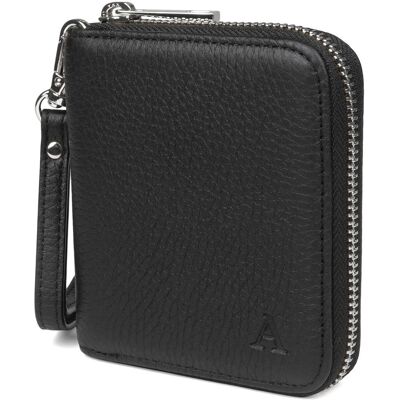 Aarni hjortskinn mini Clutch-plånbok svart/silver Aarni hjortskinn mini Clutch-plånbok svart/silver