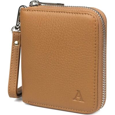 Aarni hjortskinn mini Clutch-plånbok cognac/silver Aarni hjortskinn mini Clutch-plånbok cognac/silver