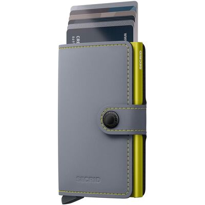 Secrid Miniwallet Matte Grey & Lime Secrid Miniwallet Matte Grey & Lime
