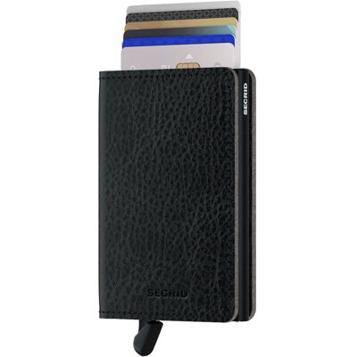 Secrid Slimwallet Veg. Tanned Black-Black Secrid Slimwallet Veg. Tanned Black-Black