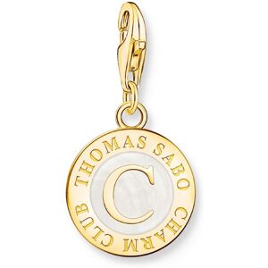 Thomas Sabo Charm Club Charmista white Charmista Coin gold plated berlock 2095-427-14