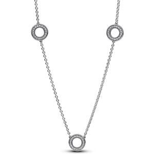 Pandora Signature Pave Circles Chain Sterling silver halsband 393162C01-50 Pandora Signature Pave Circles Chain Sterling silver halsband 393162C01-50