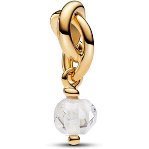 Pandora Moments 14k Gold-plated berlock with clear cubic zirconia 763462C04 Pandora Moments 14k Gold-plated berlock with clear cubic zirconia 763462C04
