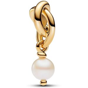 Pandora Moments 14k Gold-plated berlock with treated white freshwater cultured pearl 763462C06 Pandora Moments 14k Gold-plated berlock with treated white freshwater cultured pearl 763462C06