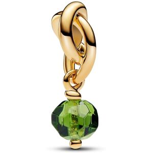 Pandora Moments 14k Gold-plated berlock with spring green crystal 763462C08 Pandora Moments 14k Gold-plated berlock with spring green crystal 763462C08