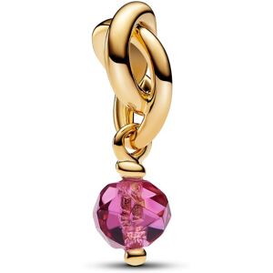 Pandora Moments 14k Gold-plated berlock with phlox pink crystal 763462C10 Pandora Moments 14k Gold-plated berlock with phlox pink crystal 763462C10
