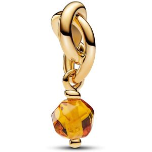 Pandora Moments 14k Gold-plated berlock with honey coloured crystal 763462C11 Pandora Moments 14k Gold-plated berlock with honey coloured crystal 763462C11