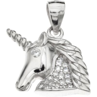 Silver Bar Unicorn zirkon hängsmycke 14 mm 57 Silver Bar Unicorn zirkon hängsmycke 14 mm 57