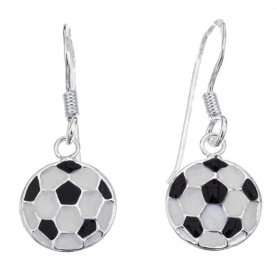 Silver Bar fotboll hängande örhängen 24 mm 66 Silver Bar fotboll hängande örhängen 24 mm 66