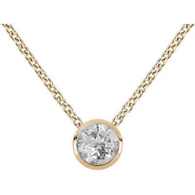 Kohinoor halsband i gult guld med vit topas 123-P5673 Kohinoor halsband i gult guld med vit topas 123-P5673
