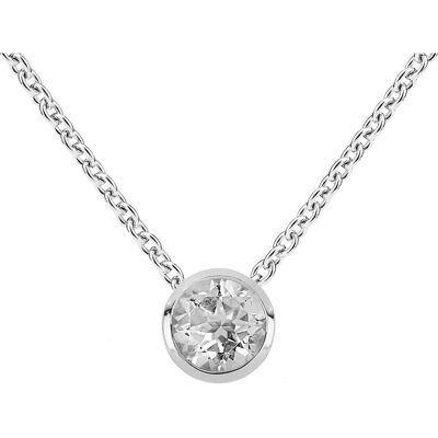 Kohinoor halsband i vit guld med vit topas 123-P5673V Kohinoor halsband i vit guld med vit topas 123-P5673V