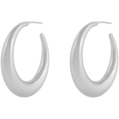 SNÖ Of Sweden Bella silverfärgade hoops 1309-6200 256-ONE SNÖ Of Sweden Bella silverfärgade hoops 1309-6200 256-ONE