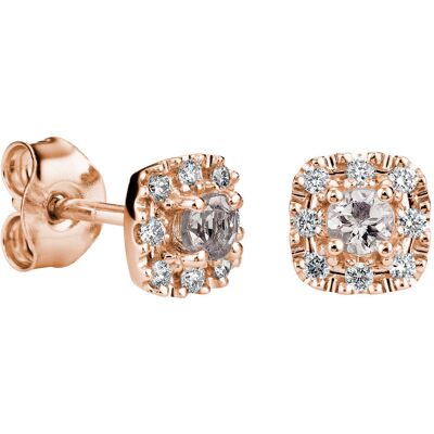 Kohinoor Valerie 143-263P-16MO morganit diamant örhängen i 14k roseguld Kohinoor Valerie 143-263P-16MO morganit diamant örhängen i 14k roseguld