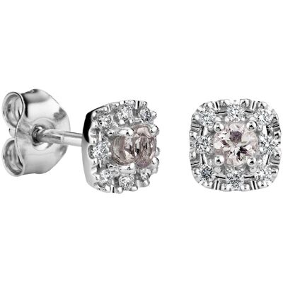 Kohinoor Valerie 143-263V-16MO morganit diamant örhängen i 14k vitguld Kohinoor Valerie 143-263V-16MO morganit diamant örhängen i 14k vitguld