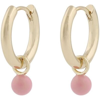 SNÖ of Sweden Twiggy guld pink hoops med hängen 1320-6100375 SNÖ of Sweden Twiggy guld pink hoops med hängen 1320-6100375