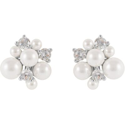 SNÖ of Sweden Mayfair irregular pearl silverfärgade örhängen vit 1340-7100010 SNÖ of Sweden Mayfair irregular pearl silverfärgade örhängen vit 1340-7100010