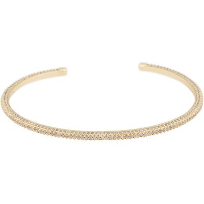 SNÖ of Sweden Naomi small stone cuff armband guldfärgat/vit 1334-3200251 SNÖ of Sweden Naomi small stone cuff armband guldfärgat/vit 1334-3200251