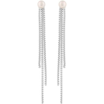 SNÖ of Sweden Soap pearl tassel silverfärgade örhängen vit 1339-6800010 SNÖ of Sweden Soap pearl tassel silverfärgade örhängen vit 1339-6800010