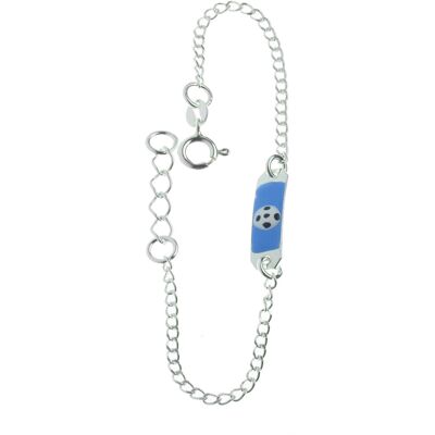 Övrigt Silver barn armband med gravyrbricka och emaljerad fotboll R121/16 Övrigt Silver barn armband med gravyrbricka och emaljerad fotboll R121/16