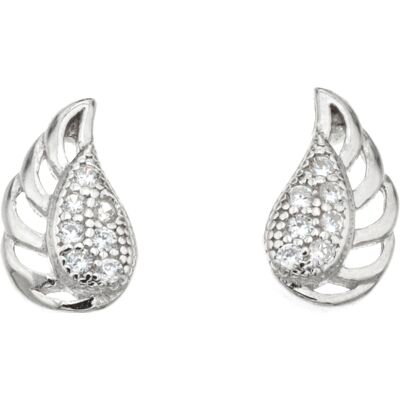 Silver Bar Ving zirkon stiftörhängen 8 mm 1848 Silver Bar Ving zirkon stiftörhängen 8 mm 1848