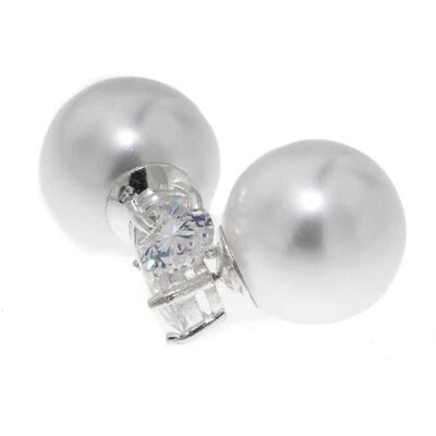 Silver Bar BB-örhängen Cz 8/16 White-Wh Silver Bar BB-örhängen Cz 8/16 White-Wh
